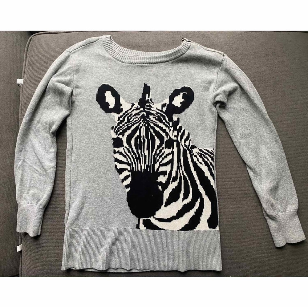 GAP Zebra Crewneck Sweater